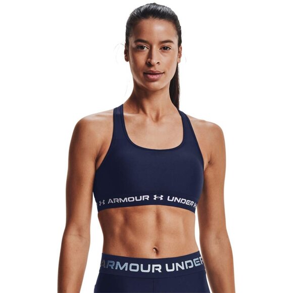 Under Armour Women's UA Armour Mid Crossback Sports Bra, Midnight Navy, Large - Picture 1 of 1